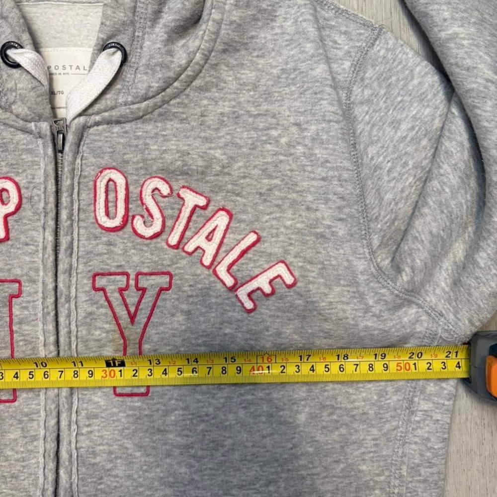 Vintages Grey Aeropostale NY zip up hoodie MEN SIZE‎ L - Picture 5 of 6
